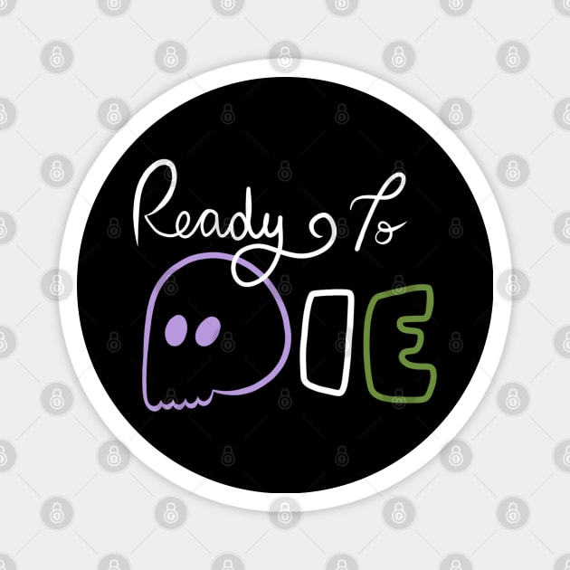 Ready To Die Emo Skull (Genderqueer Colors) Magnet by inatorinator